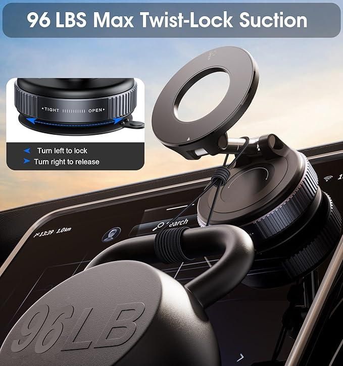 Vacuum Suction Magnetic Mobile Holder | Pro Max Grade Quality