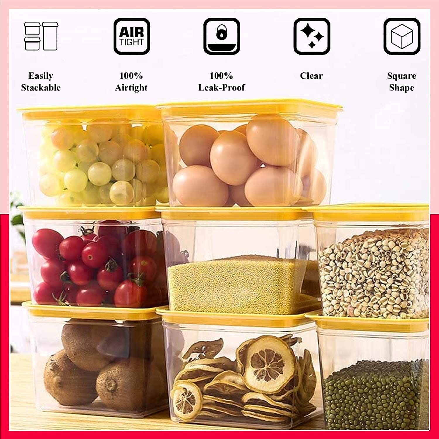 Unbreakable kitchen storage  Basket: Pack of 6 k60che-gk