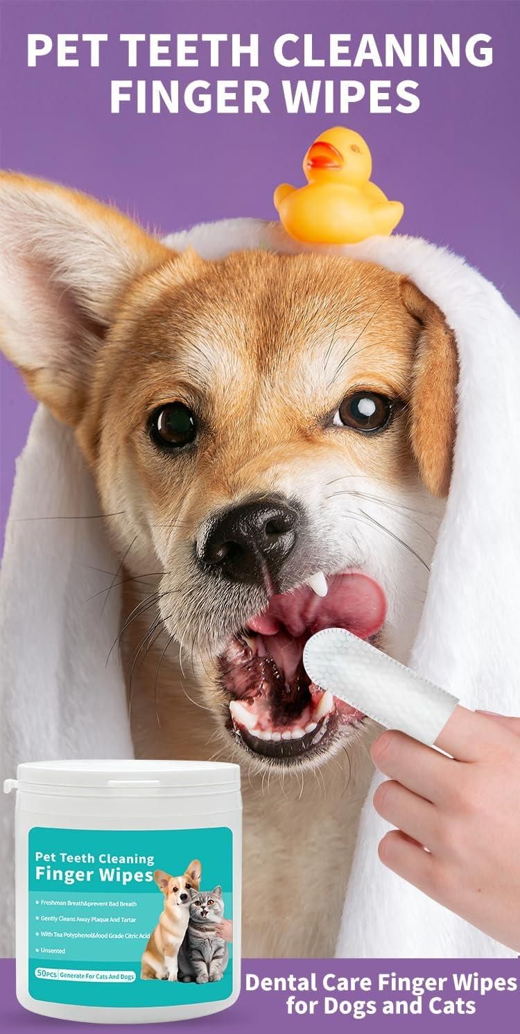 Disposable Dental Finger Wipes For Pets - REYNIXX