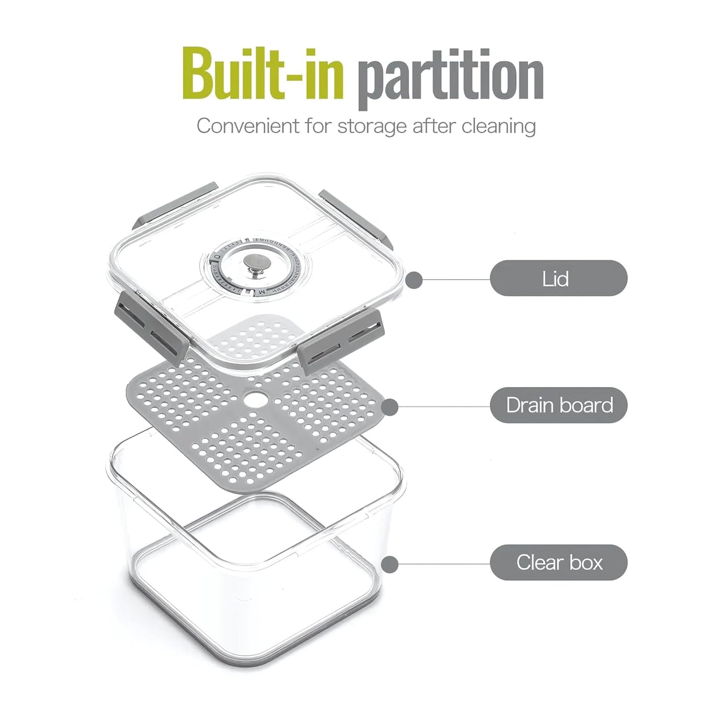 Time Tracking | Air Tight Food Storage Container | Set Date & Month |