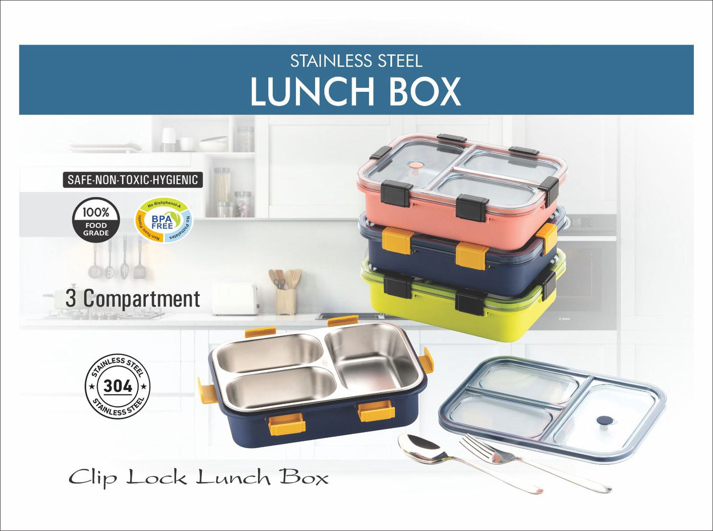 Stainless Steel Bento Lunch Box REYNIXX