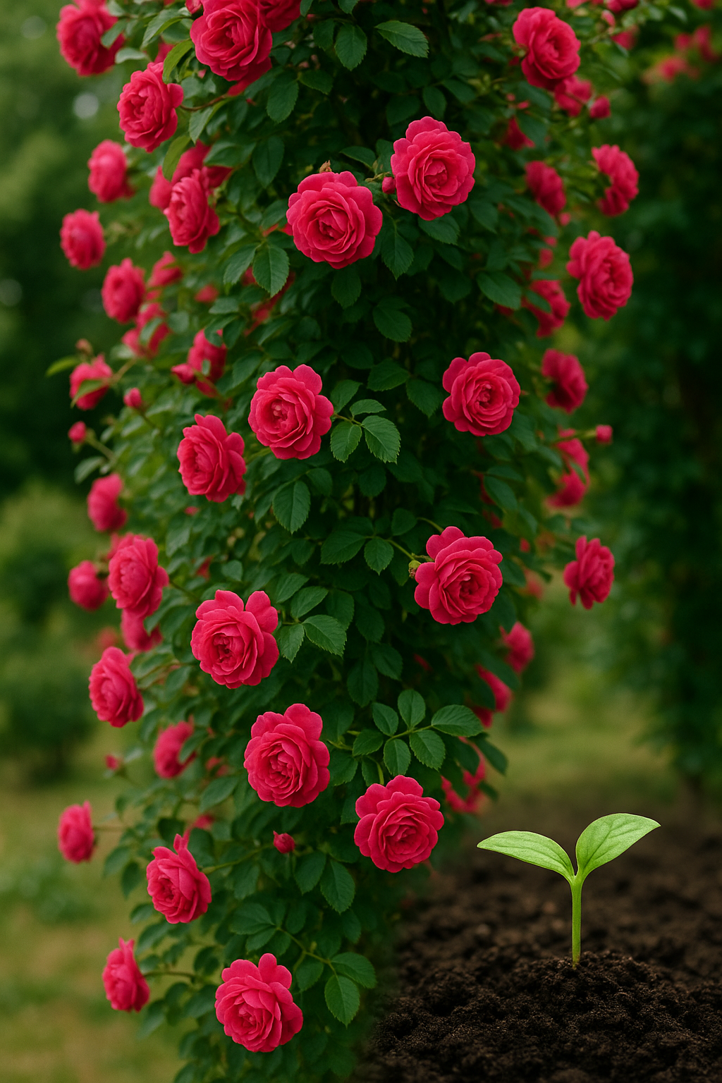 Elegant Climbing Rose Flower Seeds : Red Pink k60che-gk